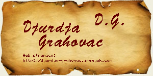 Đurđa Grahovac vizit kartica